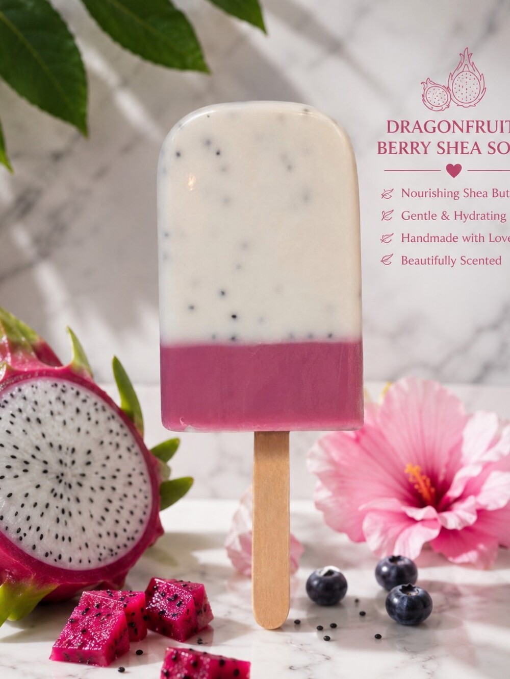 Dragonfruit Berry Popsicle Shea Soap